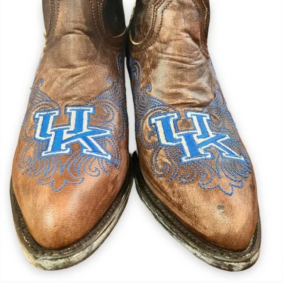 University of Kentucky Wildcats UK U of K NWT NCAA Distressed Leather Boots 7.5 - Picture 8 of 12